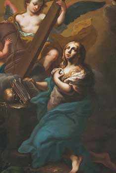 Św. Maria Magdalena - fragment obrazu F.A. Schefflera.