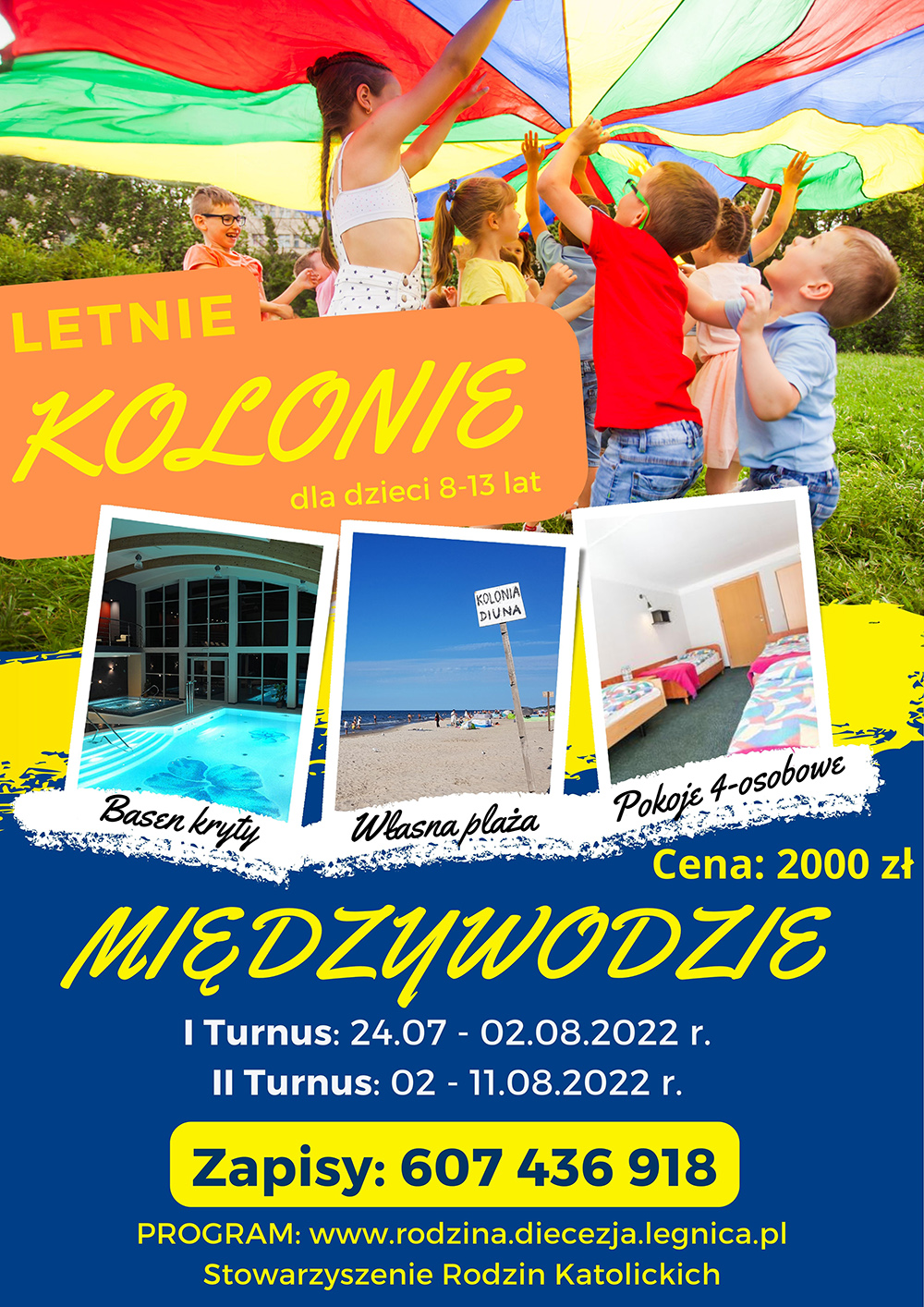 Letnie kolonie 2022 - plakat